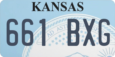 KS license plate 661BXG