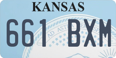 KS license plate 661BXM