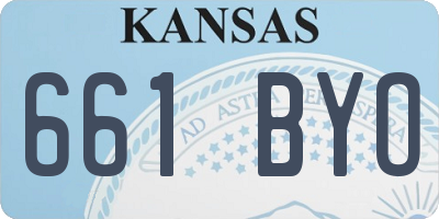 KS license plate 661BYO
