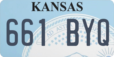 KS license plate 661BYQ