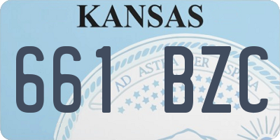 KS license plate 661BZC