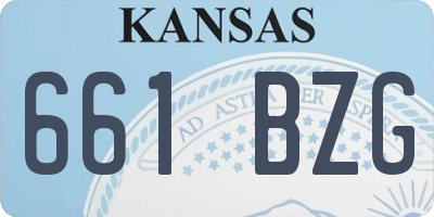 KS license plate 661BZG