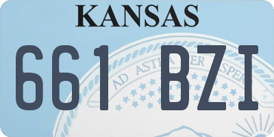 KS license plate 661BZI