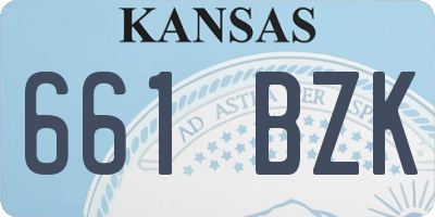 KS license plate 661BZK