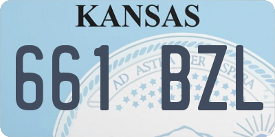 KS license plate 661BZL