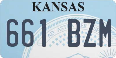 KS license plate 661BZM