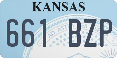 KS license plate 661BZP