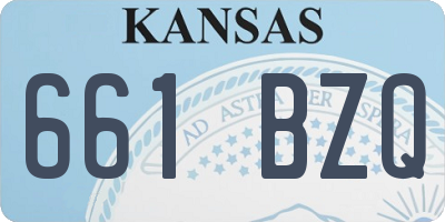 KS license plate 661BZQ