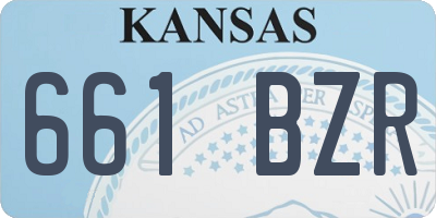 KS license plate 661BZR