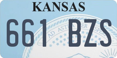 KS license plate 661BZS