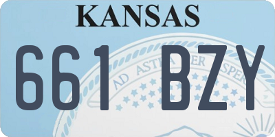 KS license plate 661BZY
