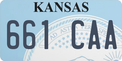 KS license plate 661CAA