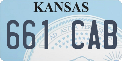 KS license plate 661CAB