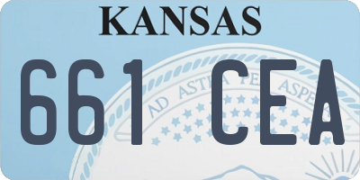KS license plate 661CEA
