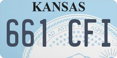 KS license plate 661CFI