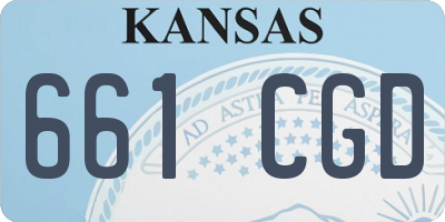 KS license plate 661CGD