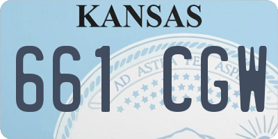 KS license plate 661CGW