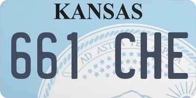 KS license plate 661CHE