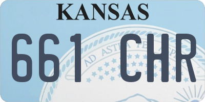 KS license plate 661CHR
