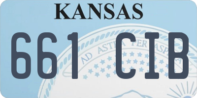 KS license plate 661CIB