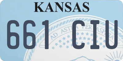 KS license plate 661CIU