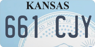 KS license plate 661CJY