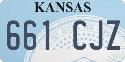 KS license plate 661CJZ