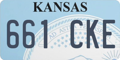 KS license plate 661CKE