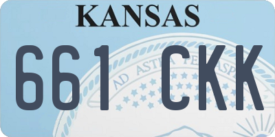 KS license plate 661CKK