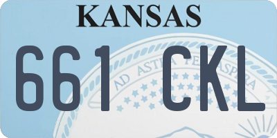 KS license plate 661CKL