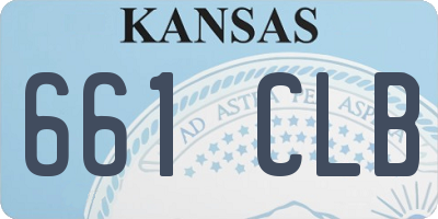 KS license plate 661CLB