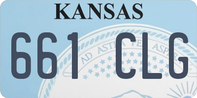 KS license plate 661CLG