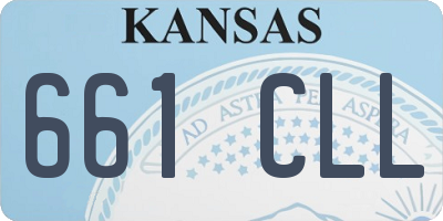 KS license plate 661CLL