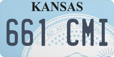 KS license plate 661CMI