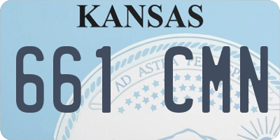 KS license plate 661CMN