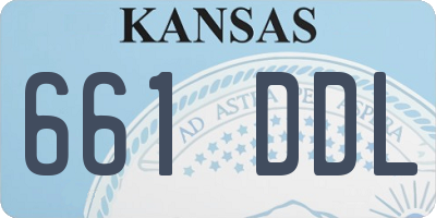 KS license plate 661DDL