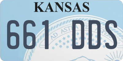 KS license plate 661DDS