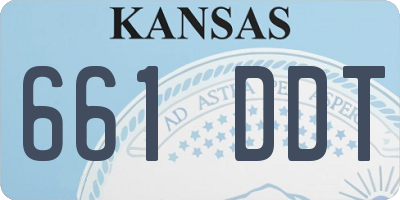 KS license plate 661DDT
