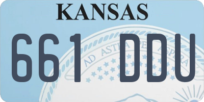 KS license plate 661DDU