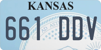 KS license plate 661DDV