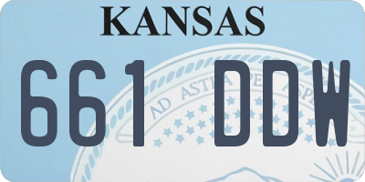 KS license plate 661DDW