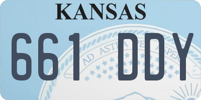 KS license plate 661DDY