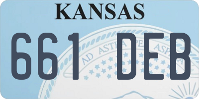 KS license plate 661DEB