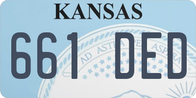 KS license plate 661DED