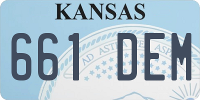 KS license plate 661DEM