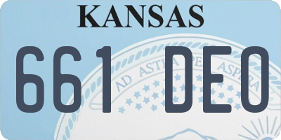 KS license plate 661DEO