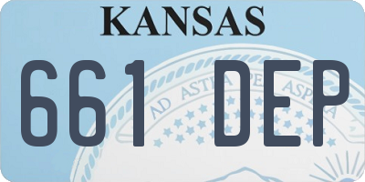 KS license plate 661DEP