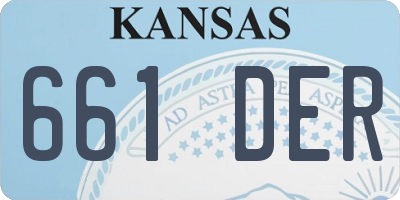 KS license plate 661DER