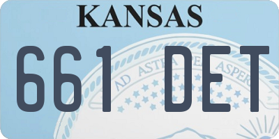 KS license plate 661DET