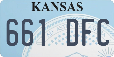 KS license plate 661DFC